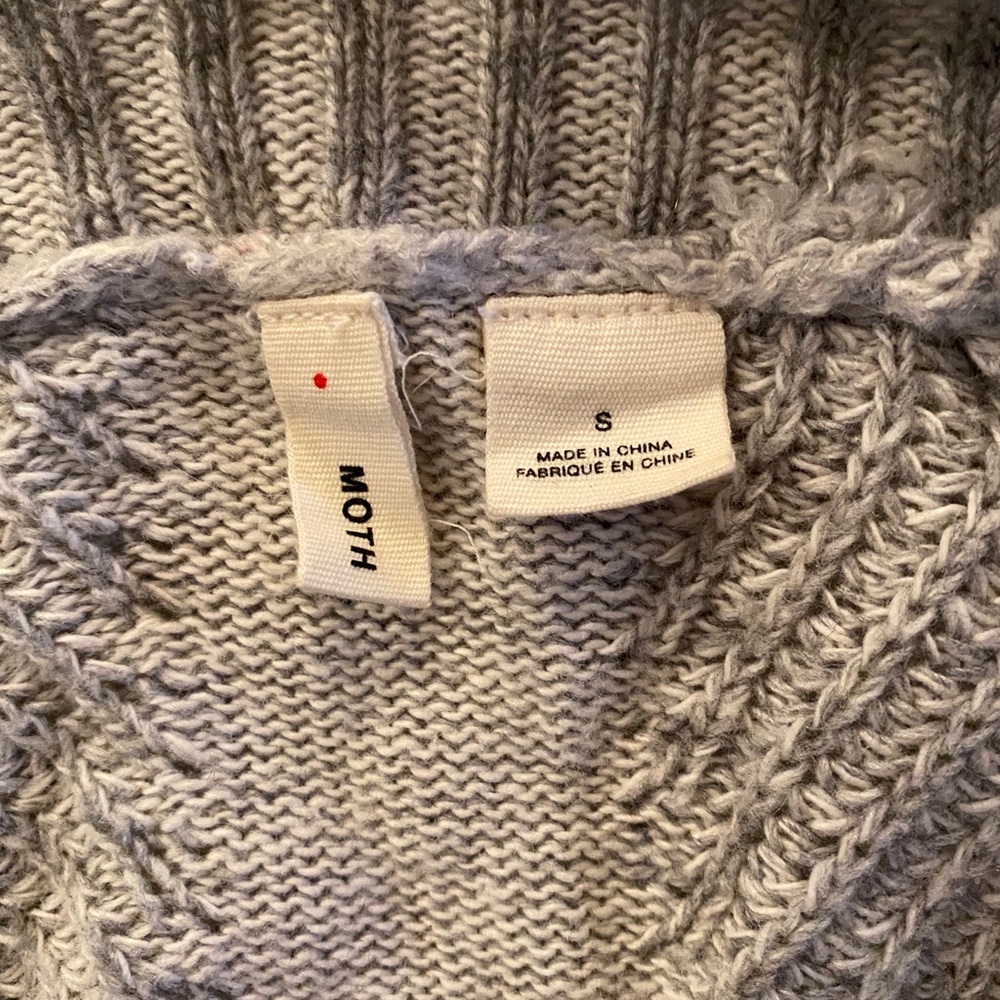 Moth Gray Ribbed Cardigan - Picture 3 of 3